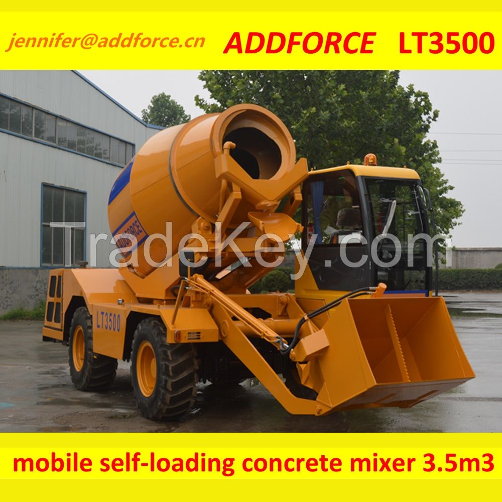 output capacity 3.5m3 Mobile Self Loading Concrete Mixer Truck Price