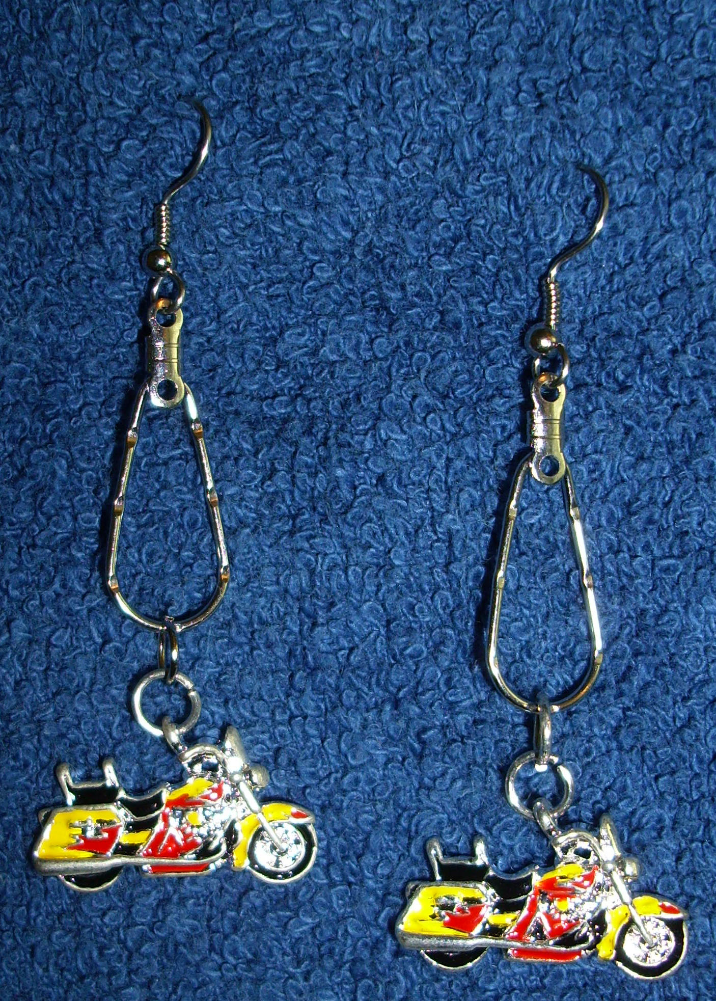 Lady Biker Earrings-Yellow