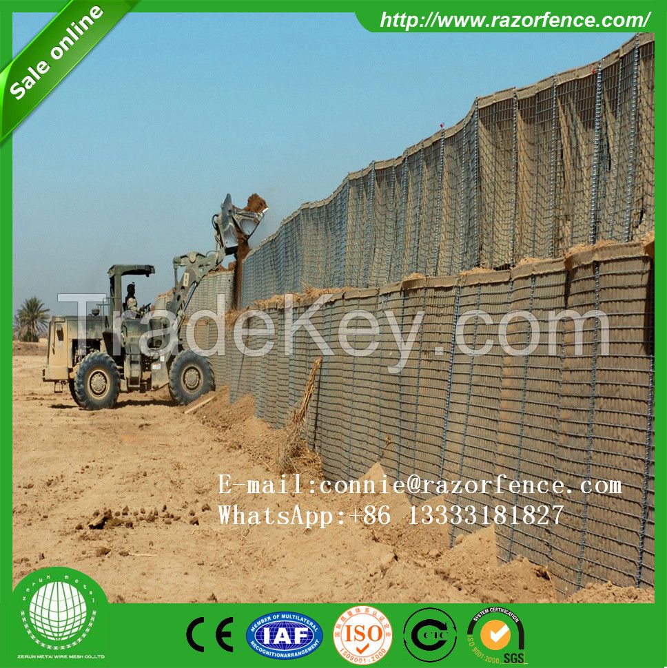 Welded wire rope mesh gabion bastio and hesco barrier in chinese market