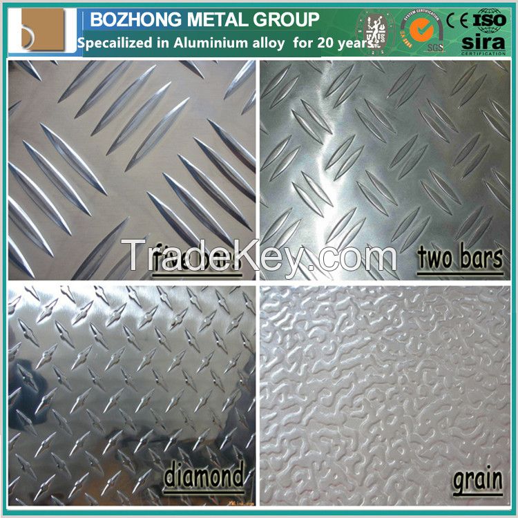 More than 10 Years Manufacturer from China Anti-Slip 2124 Aluminum Checkered Plate with the Lowest Price