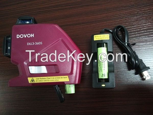 DOVOH 12 Lines 3D laser level  DLL3-360S  120mw Red Strong Laser Beam