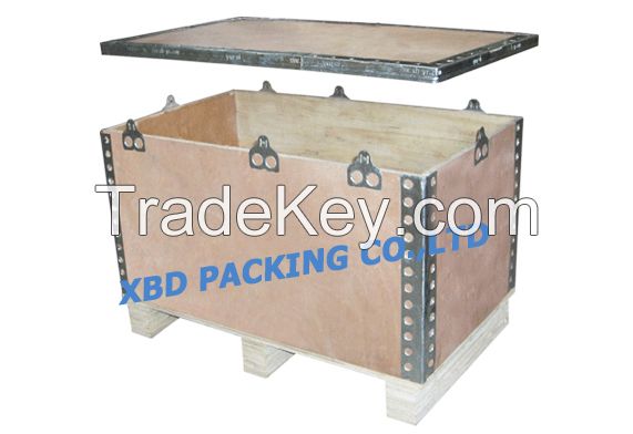 wood packaging export transport packaging foldable plywood packing box wooden crates ISPM15