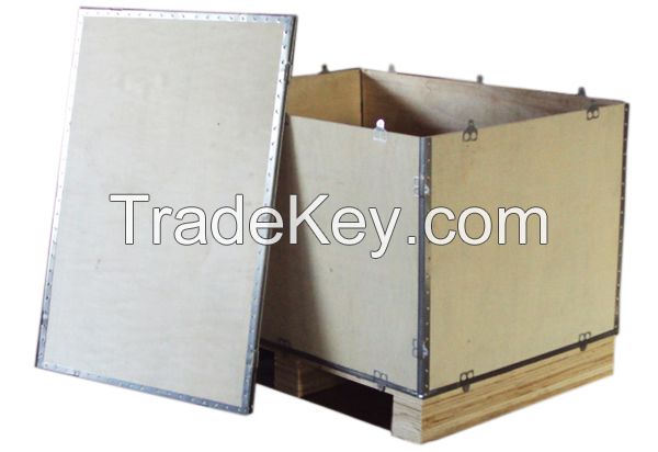 hazardous packaging export transport packaging collapsable plywood packing box wooden crates ISPM15