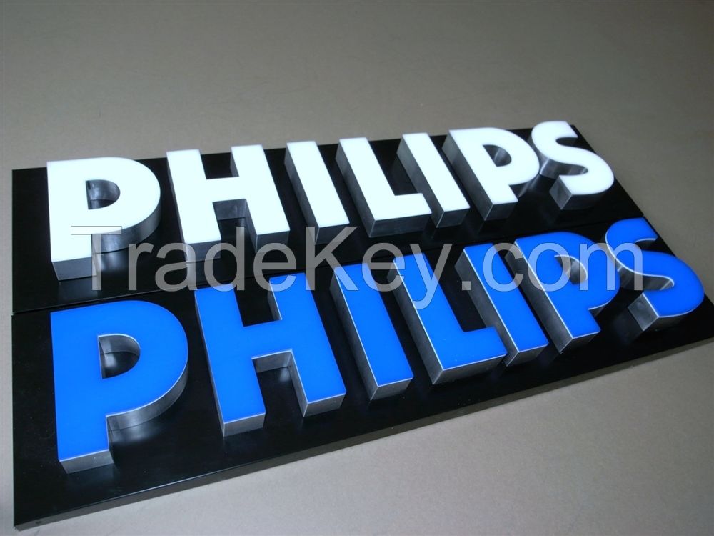 Custom sign logo channel letters signs LED illuminated outdoor signage 