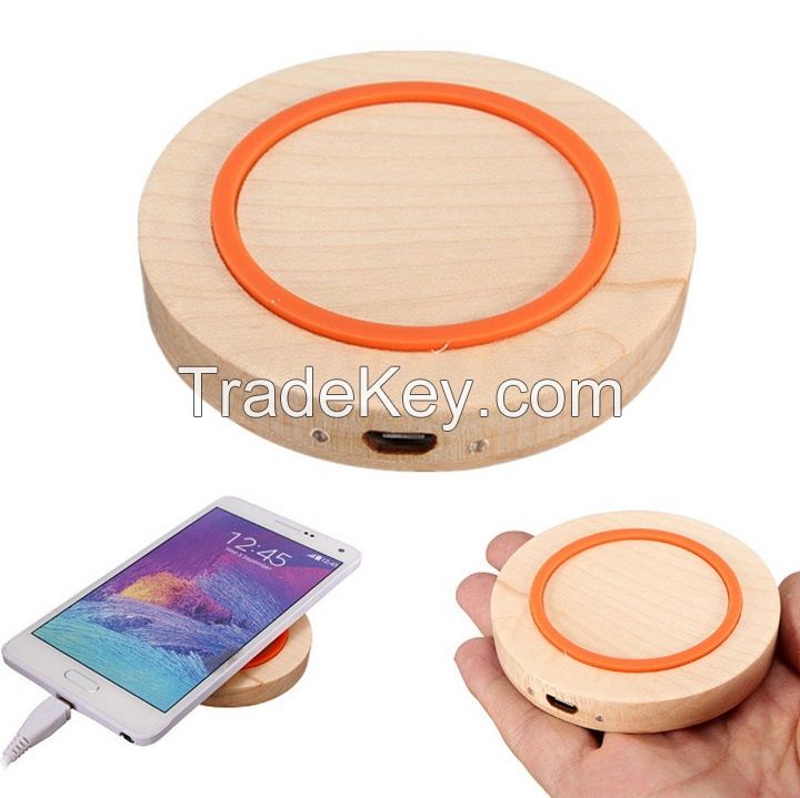 Wood Wireless Charger for iPhone & Android Phone