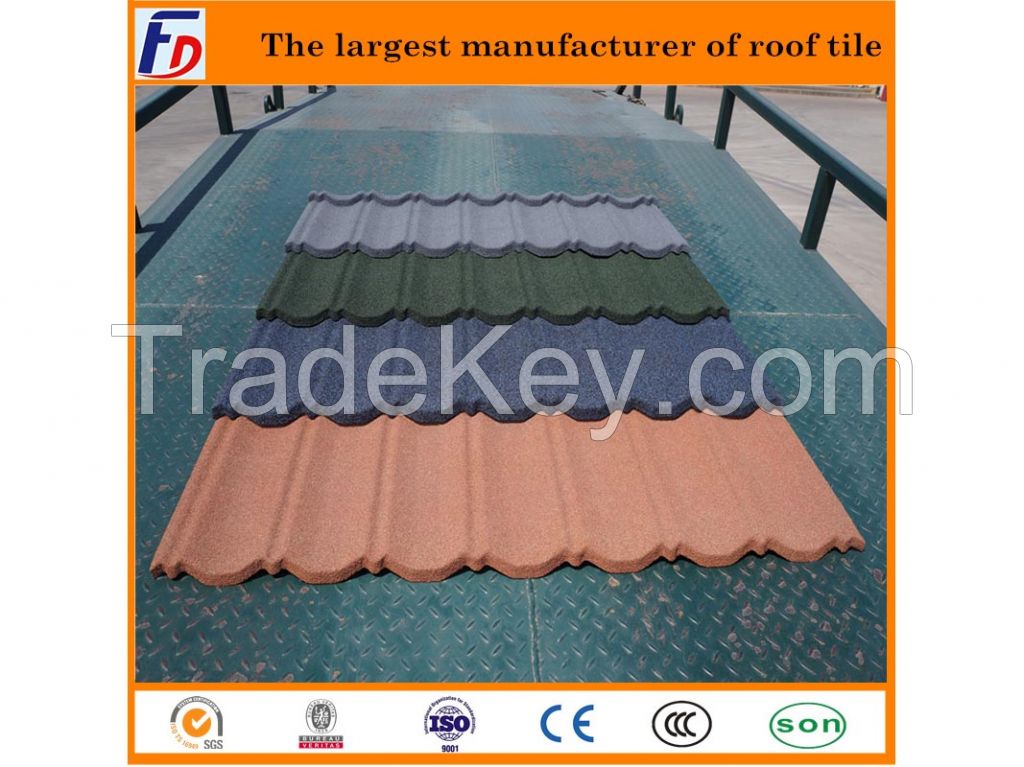 Stone Coated 7 Waves Classic Roof Tiles