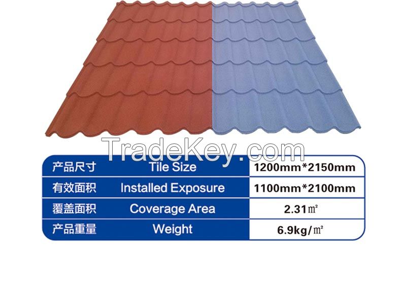 STONE COATED GALVANIZED STEEL ROOF BAIKAL TILES