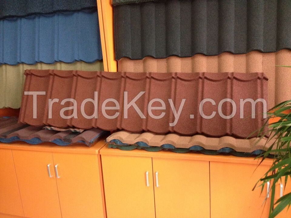 Africa Stone Coated Roof Tile Hot Selling (9 waves)