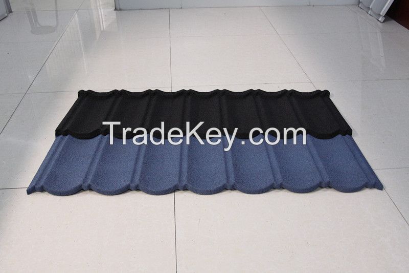 High quality construction material stone coated metal roof tile