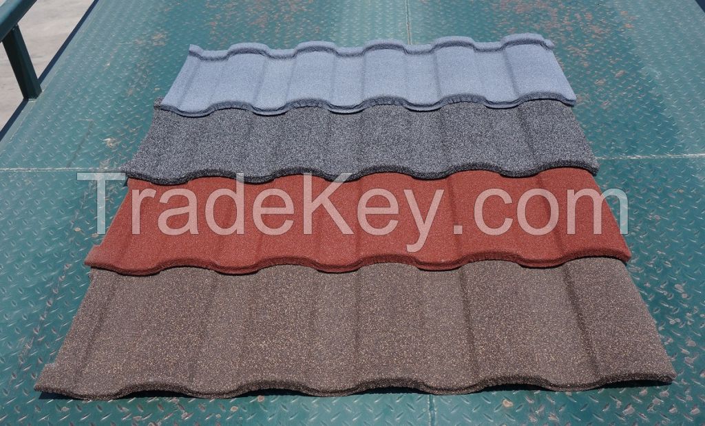 STONE COATED GALVANIZED SHEET ROOF TILE - ROMAN TILE.