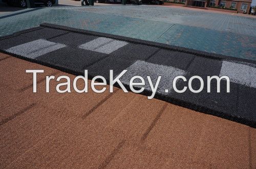 Manufacturer Hot sale stone coated  flat tile for Africa