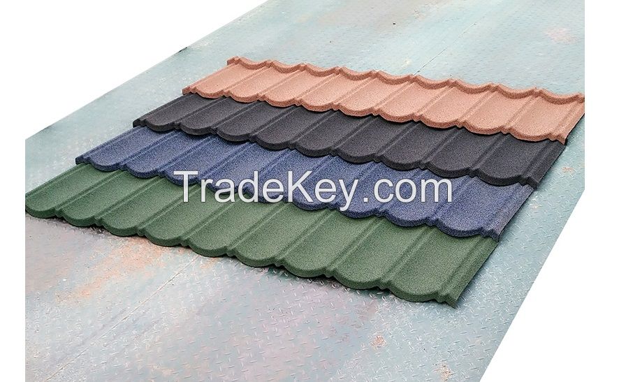 Galvanized Corrugated Roofing Sheet Lightweight Building Material Stone Coated Metal Roof Tiles