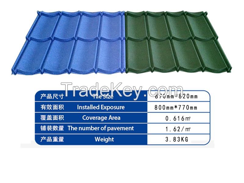 COLOR STONE COATED GALVANIZED SHEET ROOF TILE - NEW CLASSICAL TILE