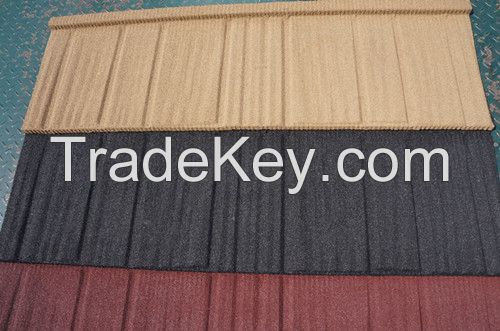 South Africa hot sale stone coated metal roof tile-wood tile 