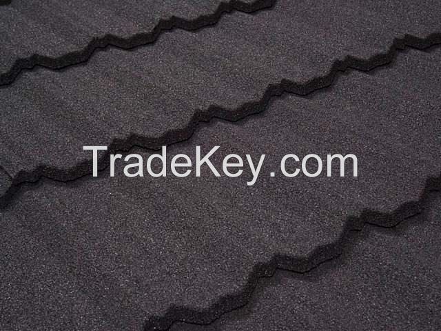 Environment Friendly Flat Stone Coated Roof Tiles, Bond Stone Coated Metal Roofing/ Roof Tiles
