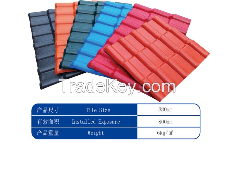 PVC and Asa Roof Tile Synthetic Roof Sheet PVC Panel Shinny Surface