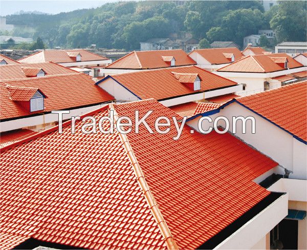 Fadeless PVC plastic ASA synthetic resin roof tiles