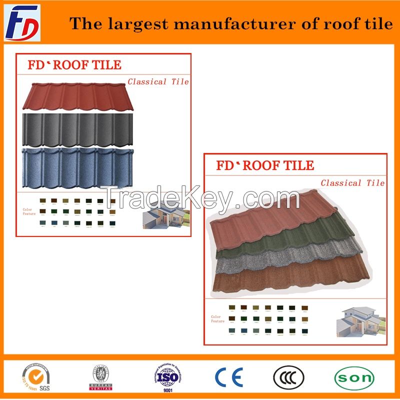 Chinese Good quality & Useful Stone Coated Roofing Tiles