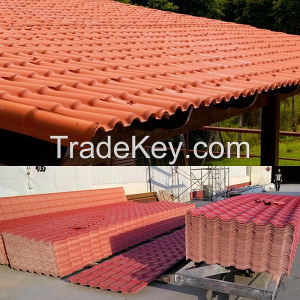 Building materials ASA plastic pvc roof tile/house designs insulation color roof/synthetic resin roof tile