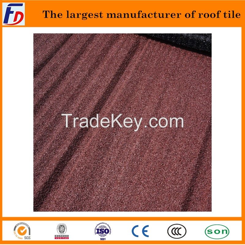 High quality  stone coated metal roof tile-wood tile