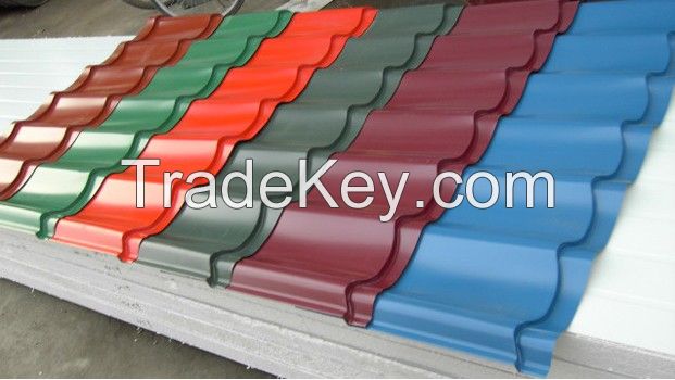 Color corrugated metal steel sheet