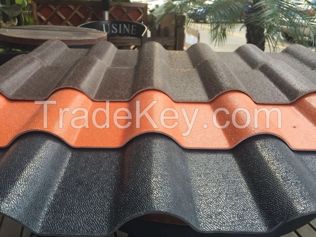 New building materials asa roofing tile PVC plastic synthetic resin roof tiles