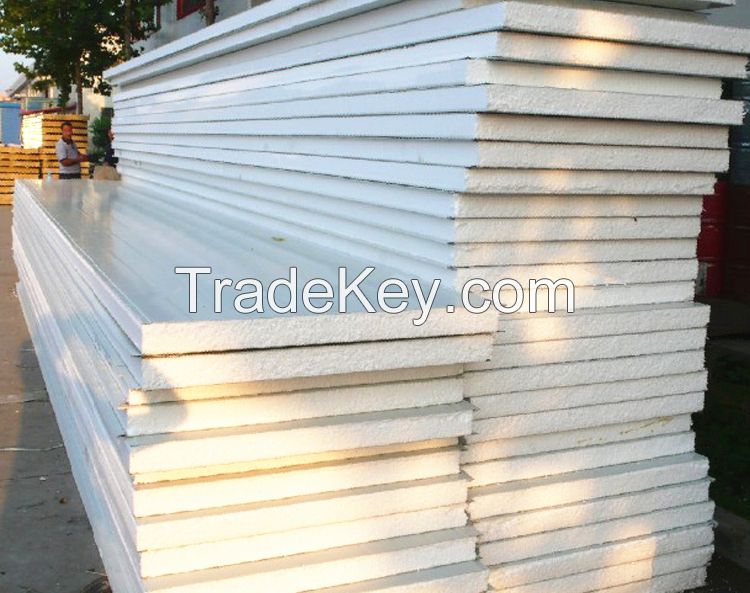 Prefabricated steel building cladding roof and wall EPS sandwich panel