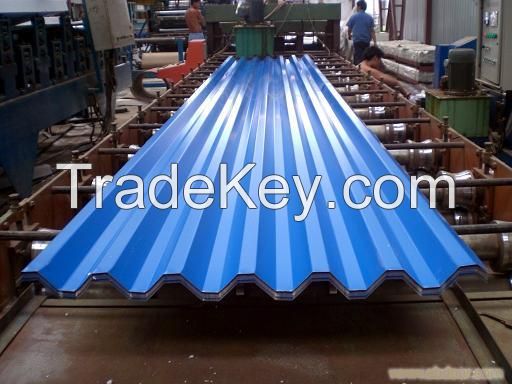 Color corrugated metal steel sheet