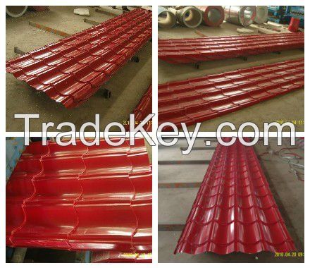 Color Coated Galvanized Corrugated Steel  Roofing Sheets