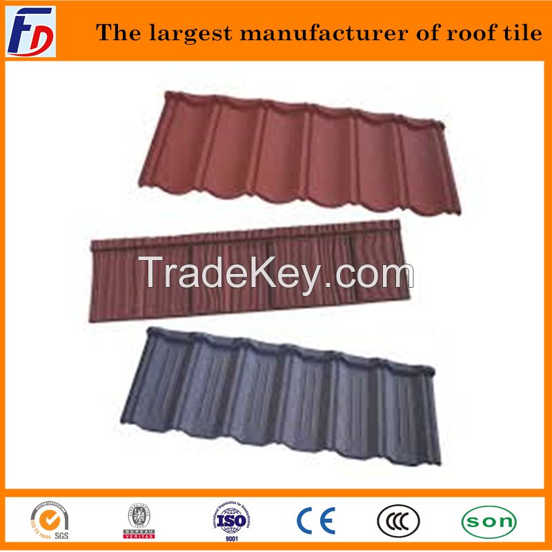 Popular New strong aluminum stone coted metal tile