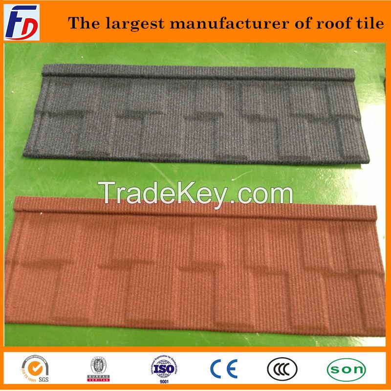 stone coated metal tile/chinese roof ornaments/low cost roof shingles