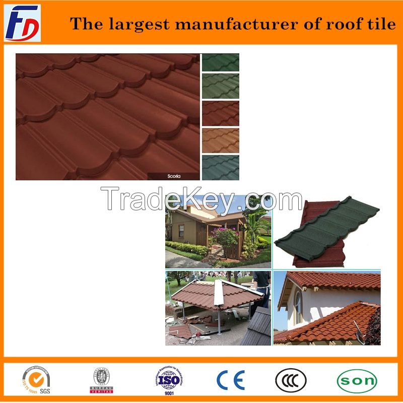 High Quality Aluminum Zinc Plate Colorful  Roof Tile Made in China