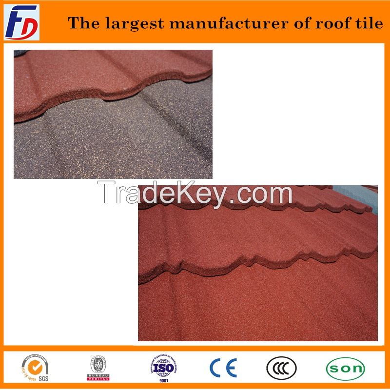 SGB Green Color Classic Stone Coated Steel Roof Tiles