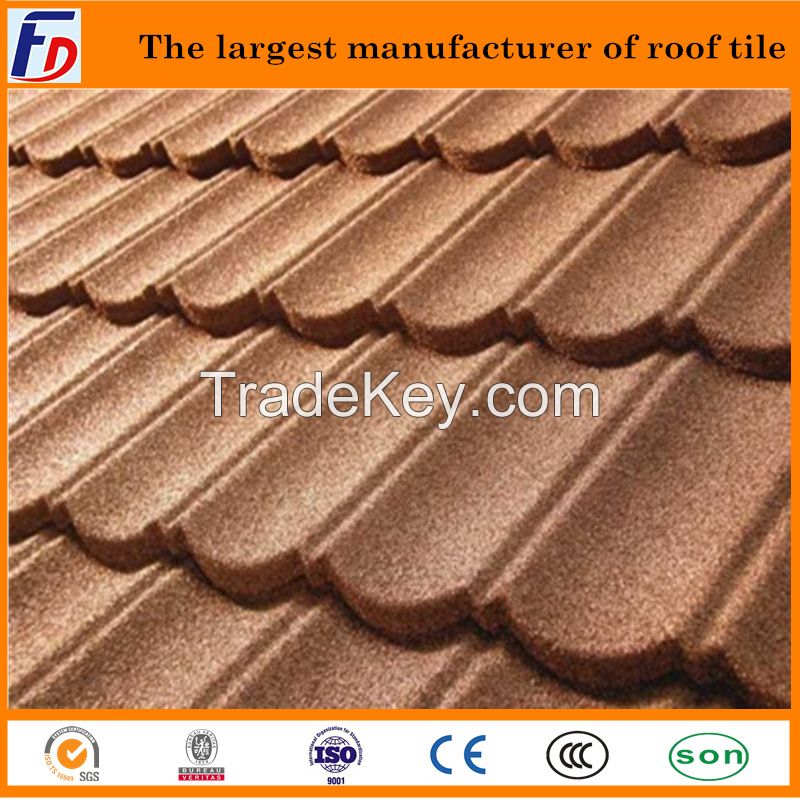 New strong aluminum stone coted metal tile in Fuda