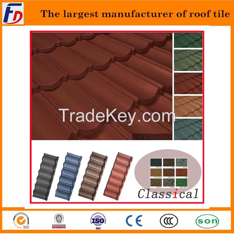 Roofing Sheet,Aluminum Zinc Steel Roof Tile,Stone Chip Coated Metal Roof Tile