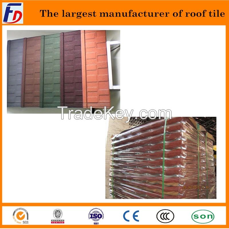 Popular stone coted steel roof tiles chinese style roof tile