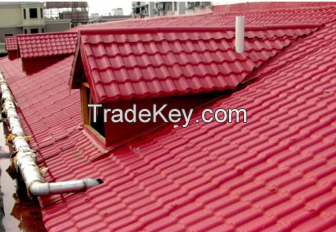 Long Span Synthetic PVC Resin Spanish Style Roof Tile for Villa