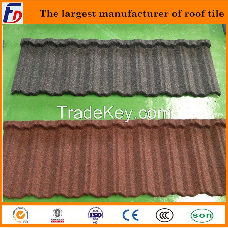Factory Price Hot sale stone coated  flat tile for Africa