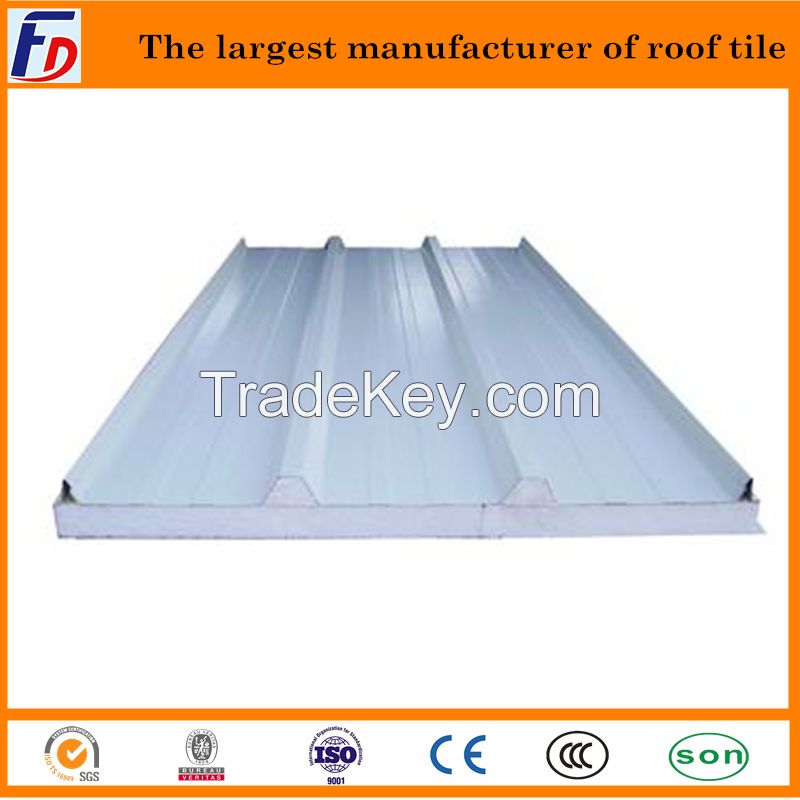 Prefabricated steel building cladding roof and wall EPS sandwich panel