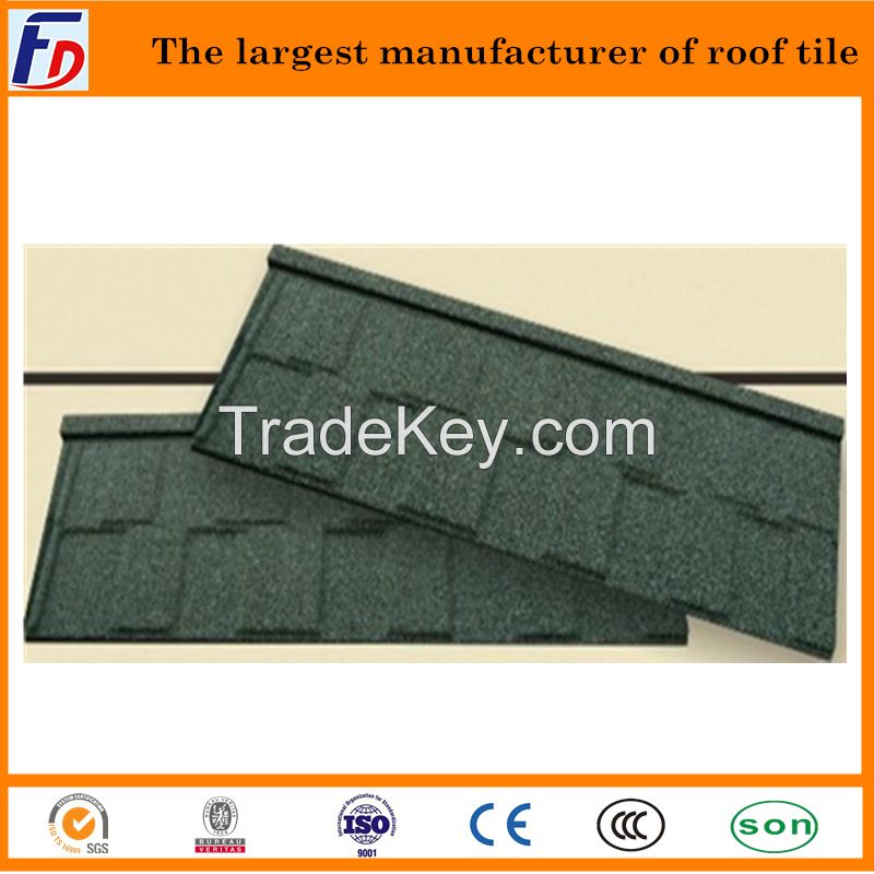 STONE COATED GALVANIZED SHEET ROOF TILE - FLAT TILE