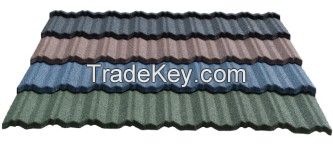 Aluminium zinc stone chip coated metal roof tile for townhouse