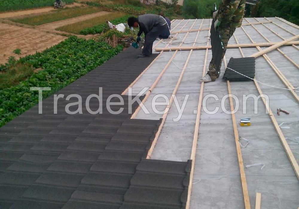 Stone coated metal roofing /galvanized sheet/Wooden Tyle Roofing.