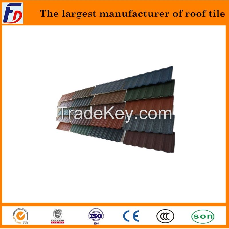 Hot price china sand granule coated metal roof tile