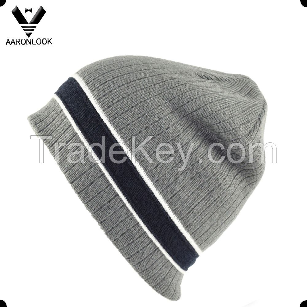 2016 High Quality Fashion Stripe Men's Knitted Beanie