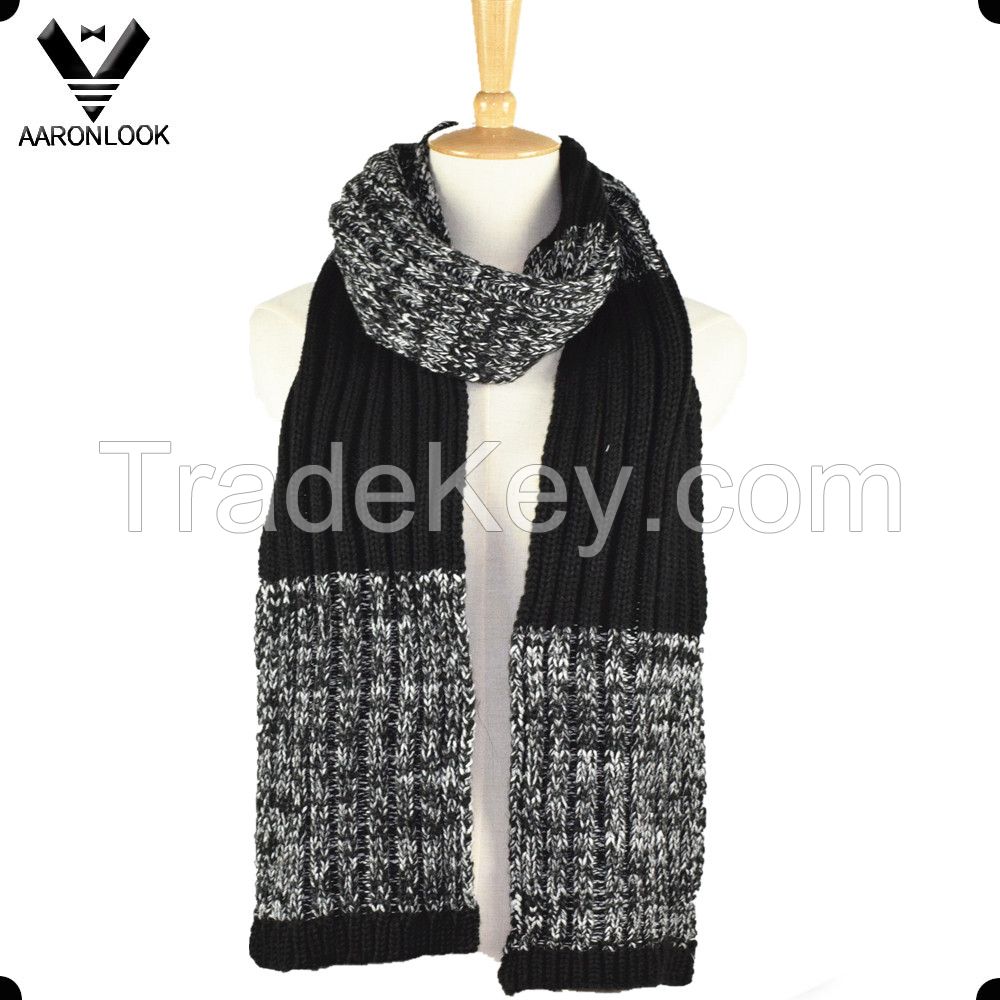 fashionable acrylic knitted men winter scarf
