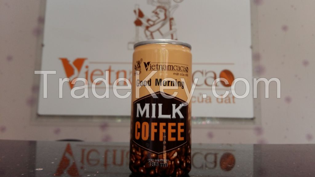 Iced Milk Coffee Drinks In Can.