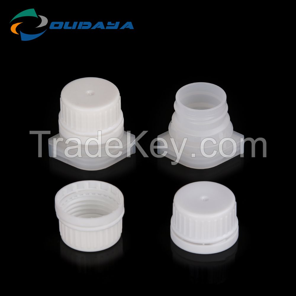 Beverage packaging bag with spout cap