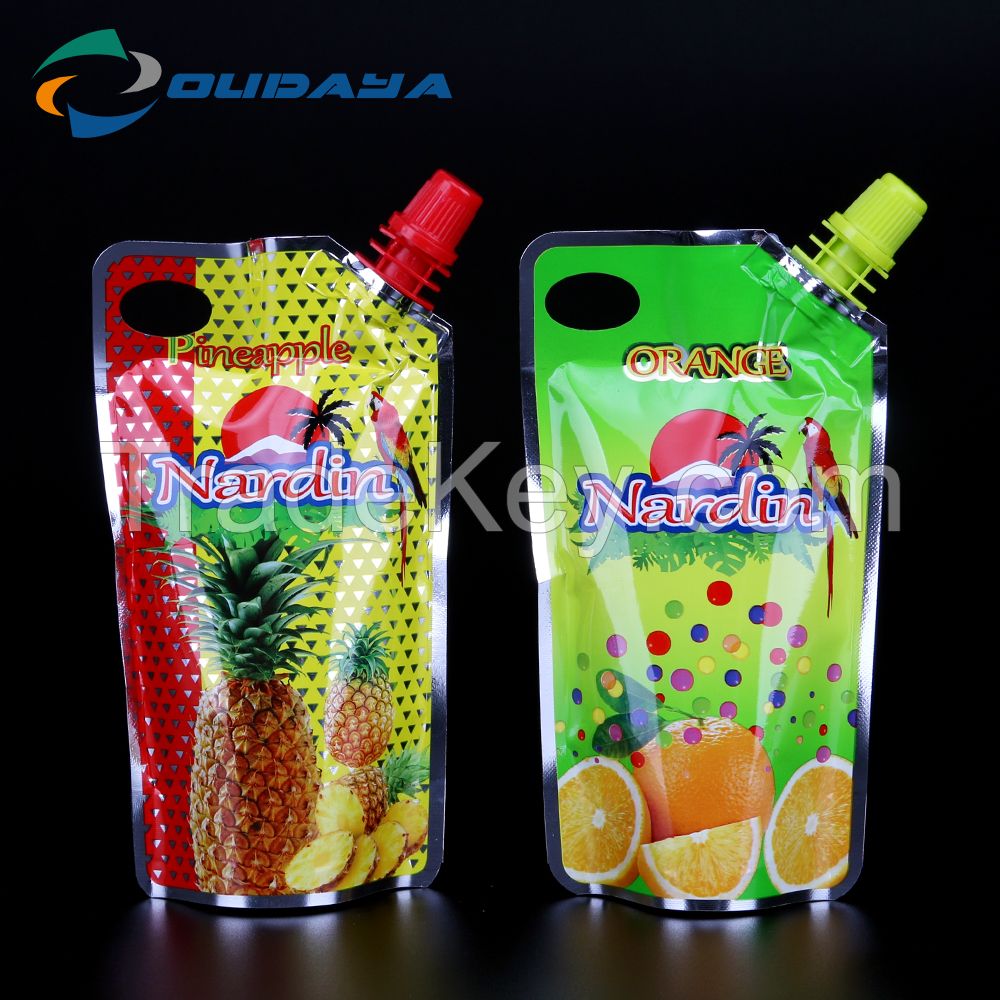 Plastic stand up pouch for juice