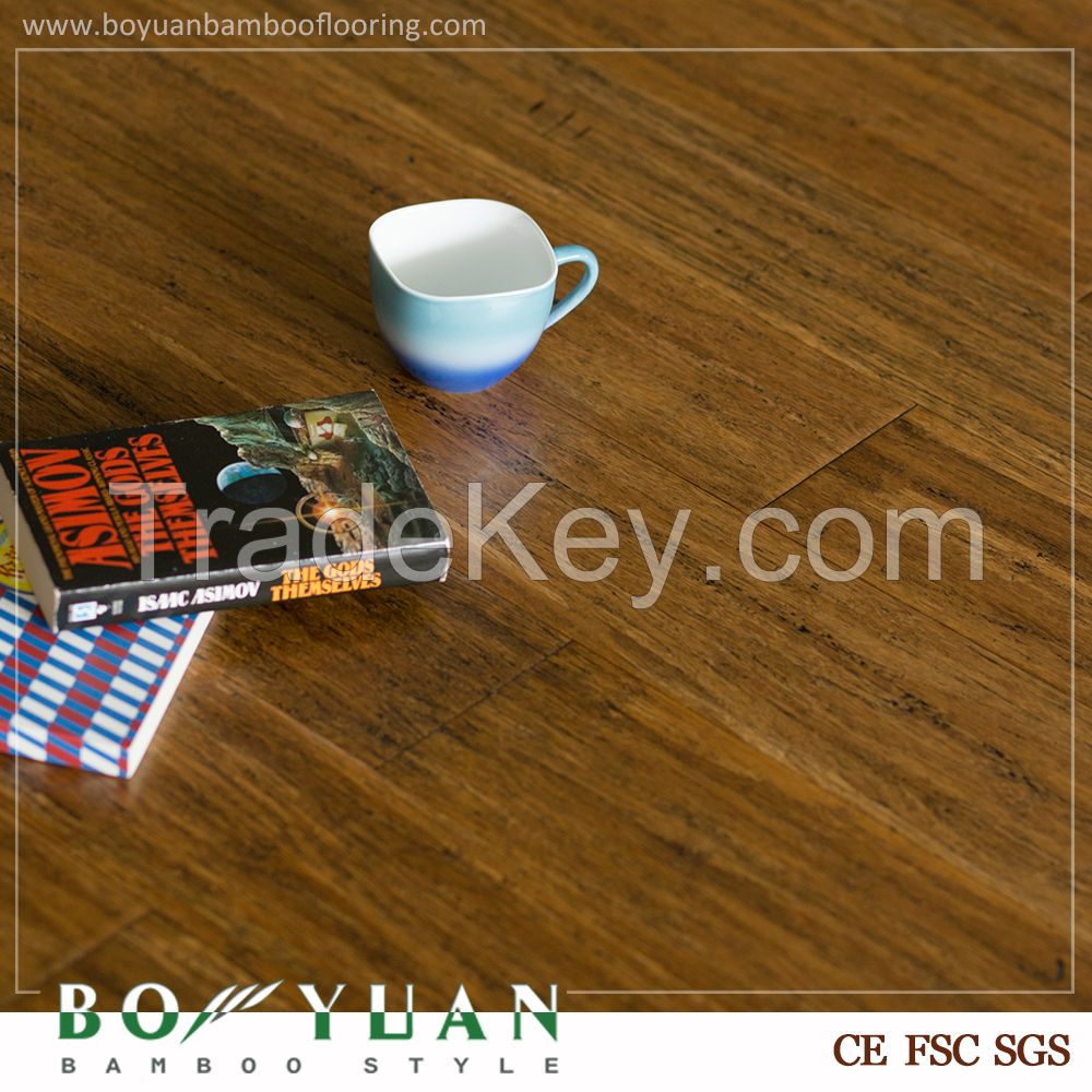 BY Anti-scratch wire-brushed strand woven flooring 