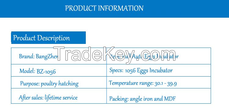 Automatic Solar Egg Incubator 1056 Capacity Incubator Hatching Machine